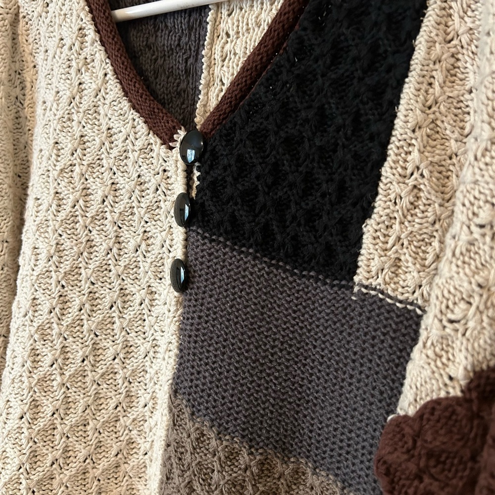Oversized Patchwork Sweater - image 2